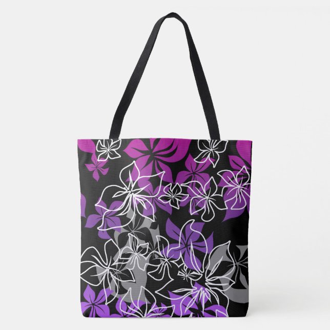 Dancing Hibiscus Hawaiian Blend Beach Bag (Front)