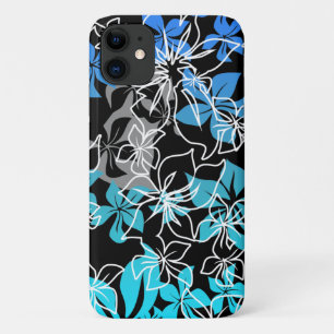 Dancing Hibiscus Hawaiian Blend Floral Blue iPhone 11 Case