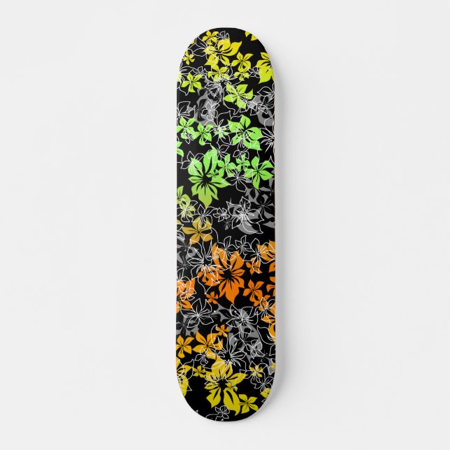 Dancing Hibiscus Skateboard (Front)
