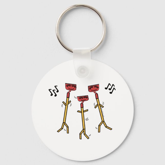 Dancing Hoes Keychain (Front)