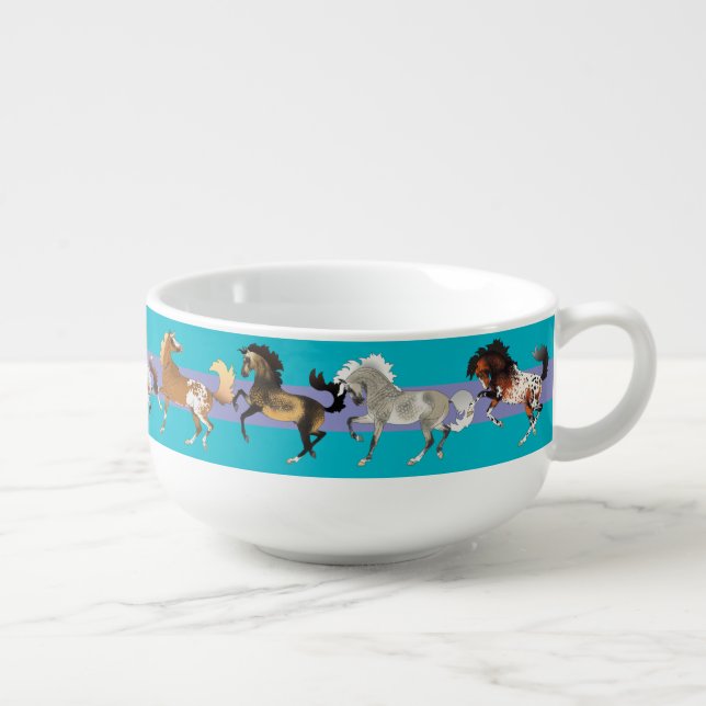 Dancing Horse Soup or Ice Cream Bowl (Left)