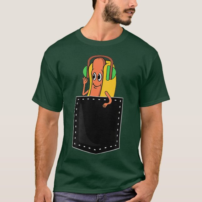 Dancing Hot Dog In My Pocket  Meme Tee (Front)