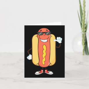 Dancing Hotdog Shirt- Funny Food T Shirt Card
