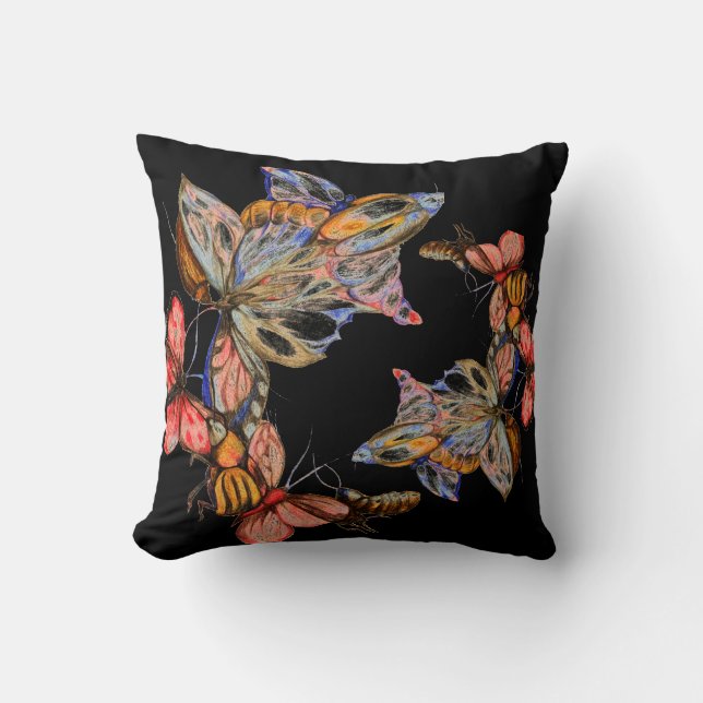 Dancing in night throw pillow (Front)
