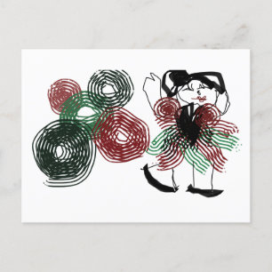 Dancing in peppermint postcard
