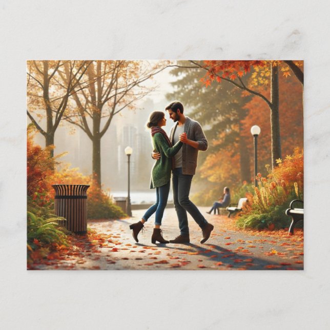 Dancing in Stanley Park Vancouver Autumn Postcard (Front)
