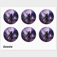 Dancing in the Moonlight Fairy Stickers, Zazzle