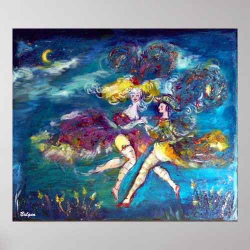 DANCING IN THE NIGHT Carnival Dancers İn Moonlight Poster