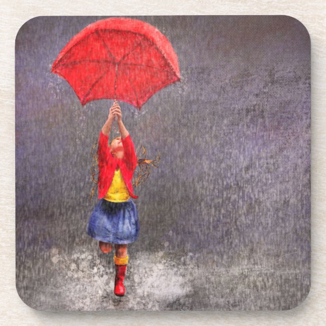 Dancing in the Rain Drink Coaster (Front)