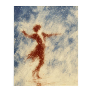 Dancing in the Rain Expressive Figurative Acrylic Print