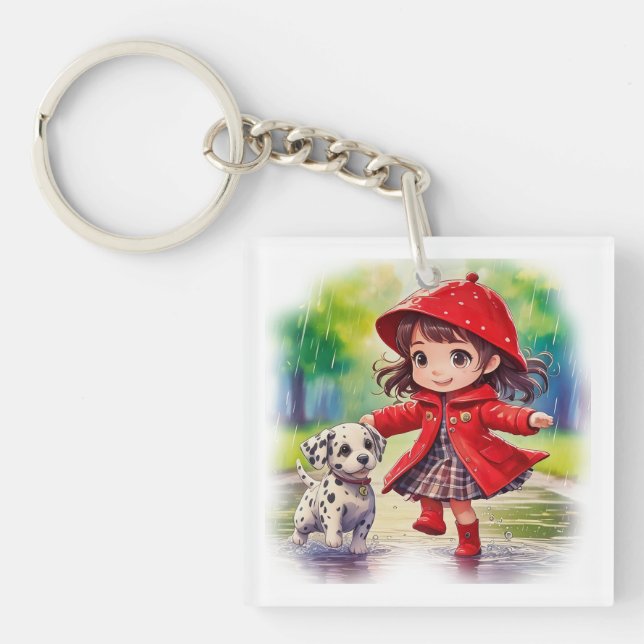 DAncing in the rain Keychain (Front)