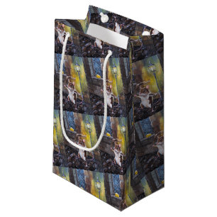 Dancing in the Rain Painting by Alfred Fox Small Gift Bag