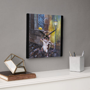 Dancing in the Rain Painting by Alfred Fox Square Wall Clock