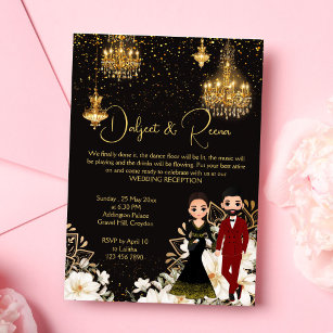 Dancing Indian couple chic reception template