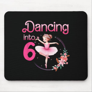 Dancing Into 6 Ballerina 6th Birthday Party Ballet Mouse Pad