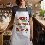 Dancing Is Highly Encouraged In This Kitchen Apron<br><div class="desc">Dancing Is Highly Encouraged In This Kitchen Apron -Turn your kitchen into a dance floor as you moonwalk your way across the room to cook, entertain or just to let your hair down after a big day. This ultra hip apron is especially made for your kitchen decor! It features retro...</div>