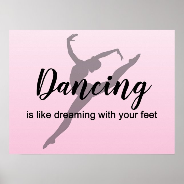 Dancing is like dreaming with your feet poster (Front)