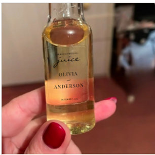 Dancing Juice Wedding Favour   Modern Monogram  Square Sticker