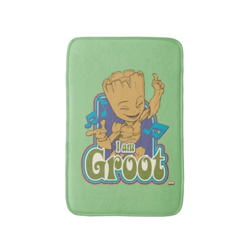 Dancing Kid Groot Badge Bath Mat