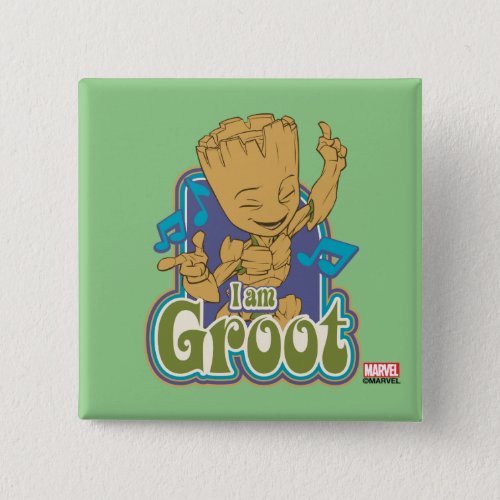 Dancing Kid Groot Badge Button