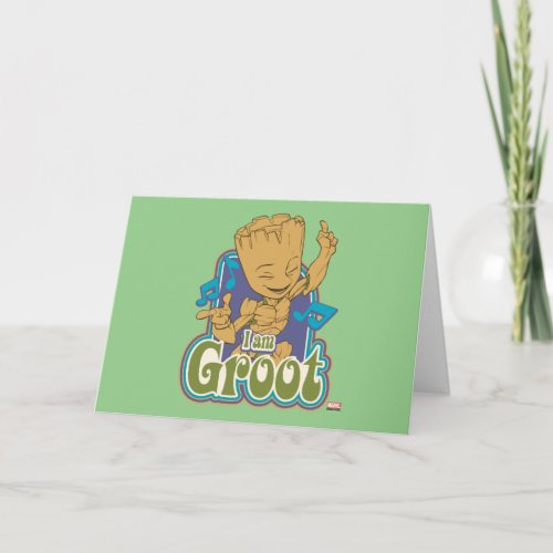 Dancing Kid Groot Badge Card