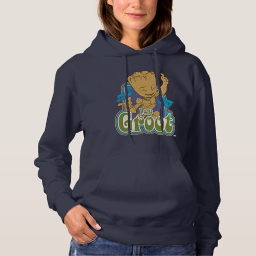 Dancing Kid Groot Badge Hoodie