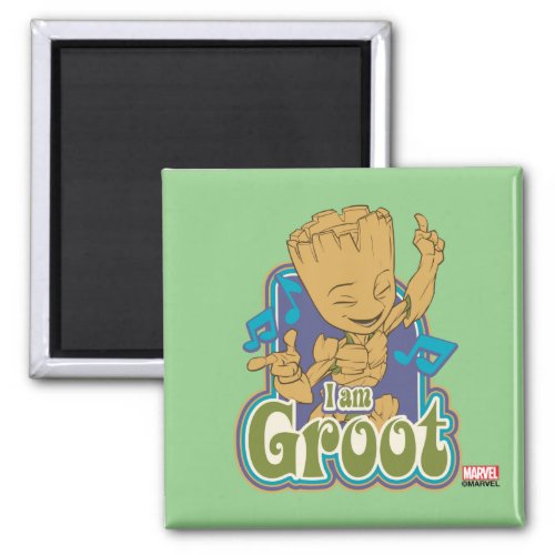 Dancing Kid Groot Badge Magnet