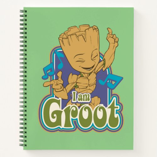 Dancing Kid Groot Badge Notebook