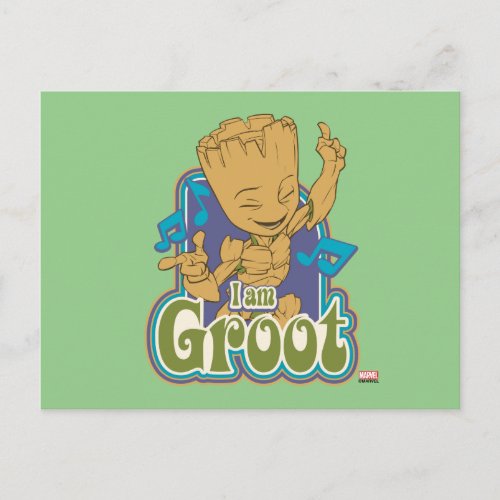 Dancing Kid Groot Badge Postcard