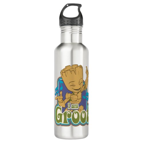 Dancing Kid Groot Badge Stainless Steel Water Bottle