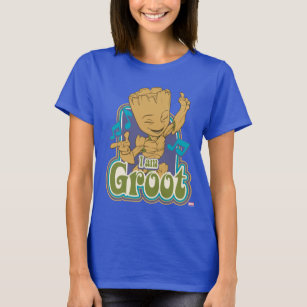 Dancing Kid Groot Badge T-Shirt