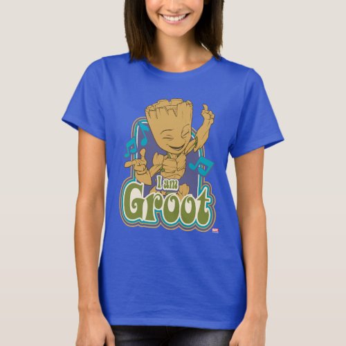 Dancing Kid Groot Badge T_Shirt
