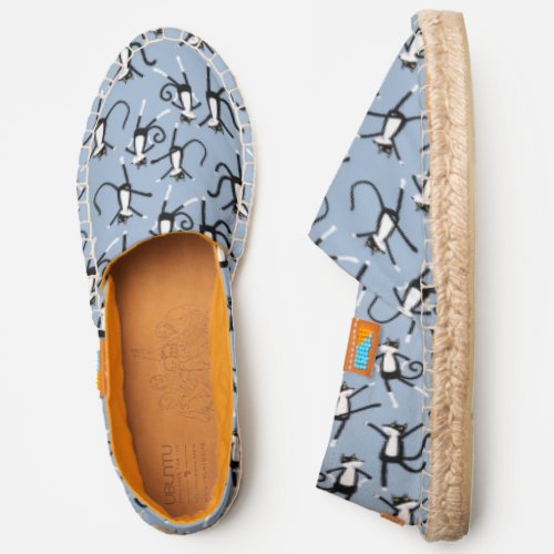 Dancing Kitty Cats Blue Espadrilles