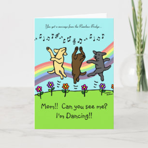 Dancing Labradors at the Rainbow Bridge Card