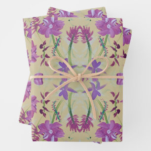 Dancing Lavender Floral Wrapping Paper