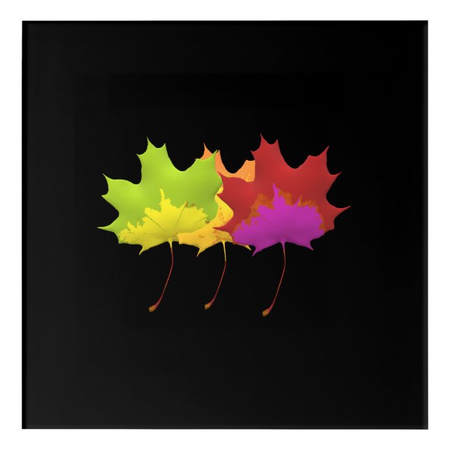DANCING LEAF DESIGN NATURE THEME  ACRYLIC PRINT (Front)