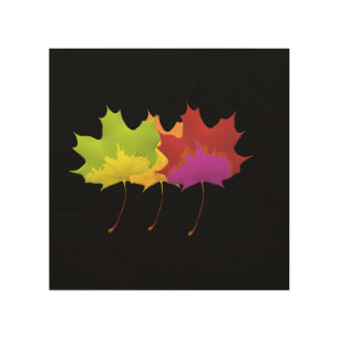 DANCING LEAF DESIGN NATURE THEME  WOOD WALL ART
