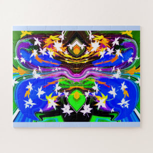 Dancing leaves in autumn art jigsaw puzzle