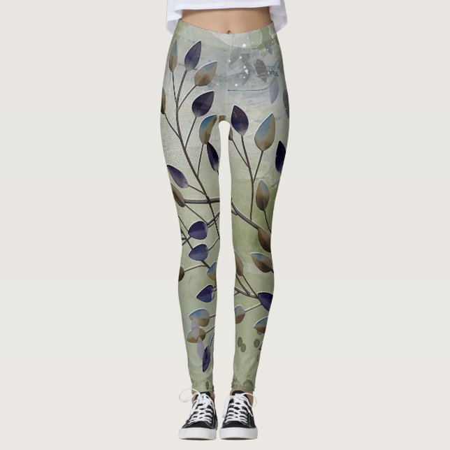 Dancing Leaves Leggings (Front)