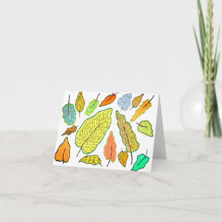 Dancing Leaves Letterpress Thank You Card