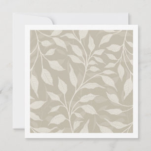 Dancing Leaves Modern Botanical Neutral Tones Note Card