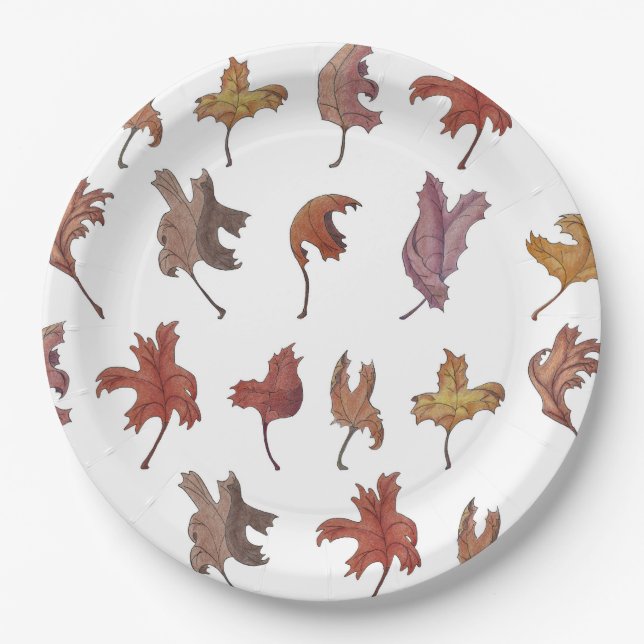 Dancing Leaves Paper Plates (Front)