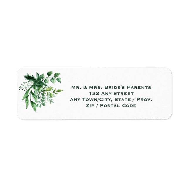 Dancing Leaves -  Return Address Labels (Front)