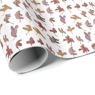 Dancing Leaves Wrapping Paper