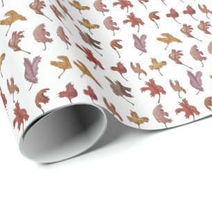 Dancing Leaves Wrapping Paper