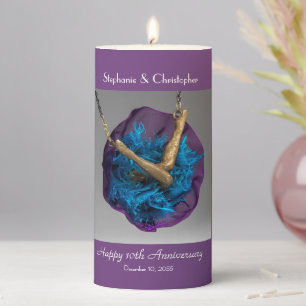 Dancing Legs Art Sculpture Anniversary Pillar Candle