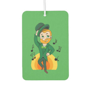 Dancing leprechaun, St. Patrick's Day cartoon Air Freshener