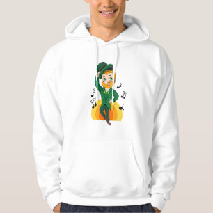 Dancing leprechaun, St. Patrick's Day cartoon Hoodie