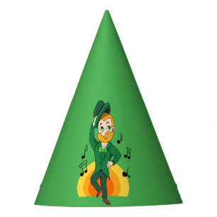 Dancing leprechaun, St. Patrick's Day cartoon  Party Hat