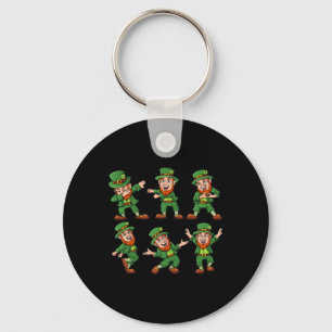 Dancing Leprechauns St Patrick's Day Fun Boys Girl Keychain